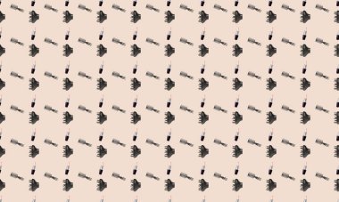 Farklı aksesuarlara sahip renkli arkaplan