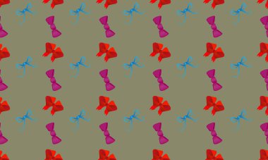 Farklı aksesuarlara sahip renkli arkaplan