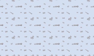 Farklı aksesuarlara sahip renkli arkaplan