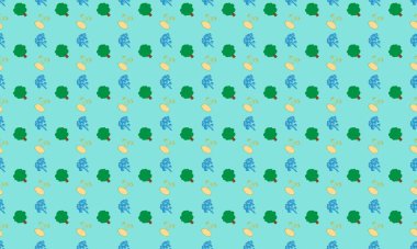 Farklı aksesuarlara sahip renkli arkaplan