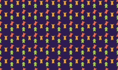 Farklı aksesuarlara sahip renkli arkaplan