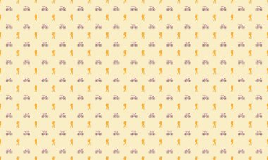 Farklı aksesuarlara sahip renkli arkaplan