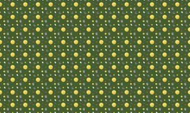 Farklı aksesuarlara sahip renkli arkaplan