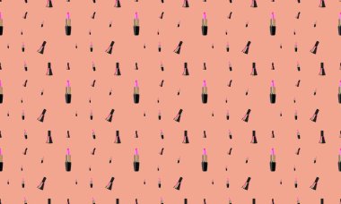 Farklı aksesuarlara sahip renkli arkaplan