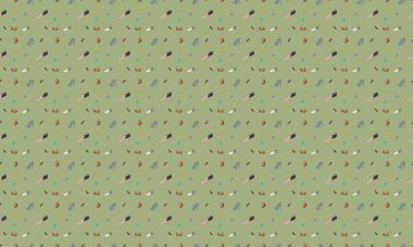 Farklı aksesuarlara sahip renkli arkaplan