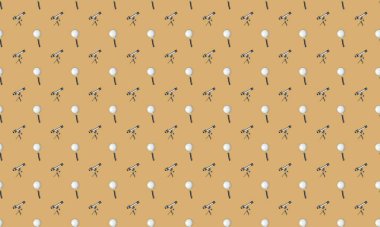 Farklı aksesuarlara sahip renkli arkaplan