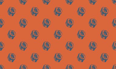 Farklı aksesuarlara sahip renkli arkaplan