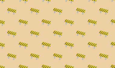 Farklı aksesuarlara sahip renkli arkaplan