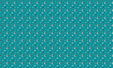 Farklı aksesuarlara sahip renkli arkaplan