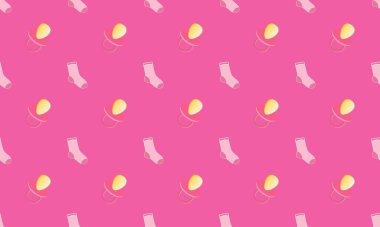 Farklı aksesuarlara sahip renkli arkaplan