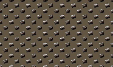 Farklı aksesuarlara sahip renkli arkaplan