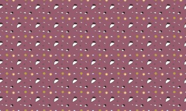 Farklı aksesuarlara sahip renkli arkaplan