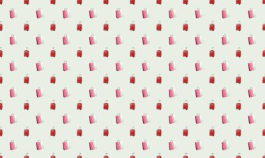 Farklı aksesuarlara sahip renkli arkaplan