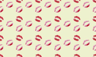 Farklı aksesuarlara sahip renkli arkaplan