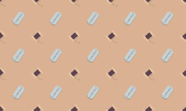 Farklı aksesuarlara sahip renkli arkaplan