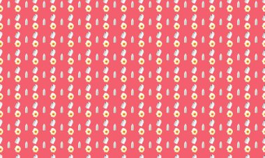 Farklı aksesuarlara sahip renkli arkaplan