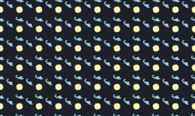 Farklı aksesuarlara sahip renkli arkaplan