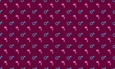 Farklı aksesuarlara sahip renkli arkaplan