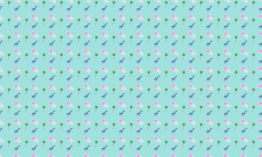 Farklı aksesuarlara sahip renkli arkaplan