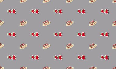 Farklı aksesuarlara sahip renkli arkaplan