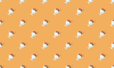 Farklı aksesuarlara sahip renkli arkaplan