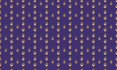 Farklı aksesuarlara sahip renkli arkaplan