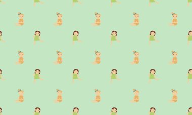 Farklı aksesuarlara sahip renkli arkaplan