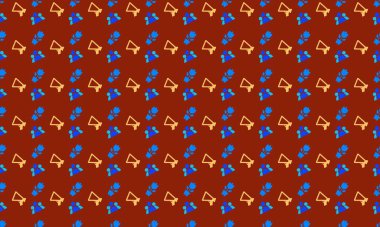 Farklı aksesuarlara sahip renkli arkaplan