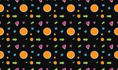 Farklı aksesuarlara sahip renkli arkaplan