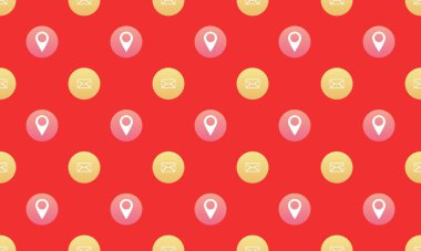 Farklı aksesuarlara sahip renkli arkaplan