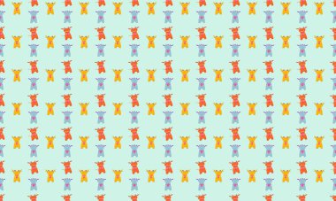 Farklı aksesuarlara sahip renkli arkaplan