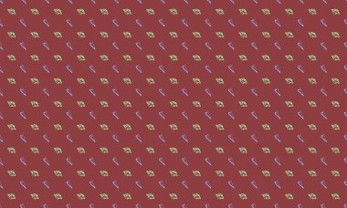 Farklı aksesuarlara sahip renkli arkaplan