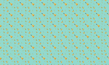 Farklı aksesuarlara sahip renkli arkaplan