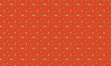 Farklı aksesuarlara sahip renkli arkaplan