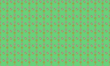 Farklı aksesuarlara sahip renkli arkaplan