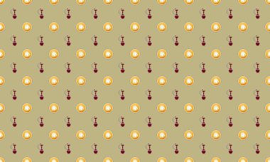 Farklı aksesuarlara sahip renkli arkaplan