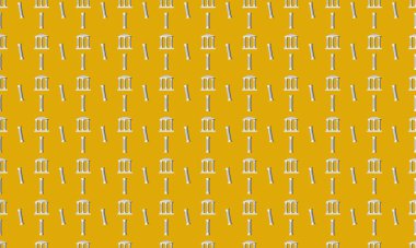 Farklı aksesuarlara sahip renkli arkaplan