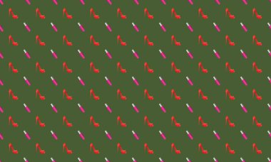 Farklı aksesuarlara sahip renkli arkaplan