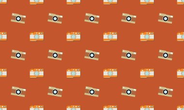 Farklı aksesuarlara sahip renkli arkaplan