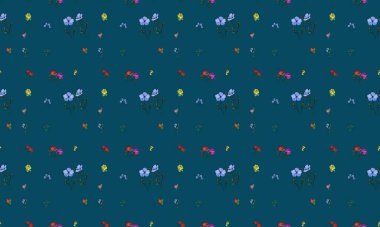 Farklı aksesuarlara sahip renkli arkaplan