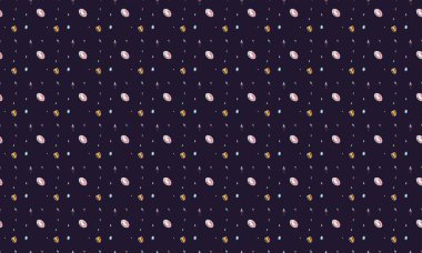 Farklı aksesuarlara sahip renkli arkaplan