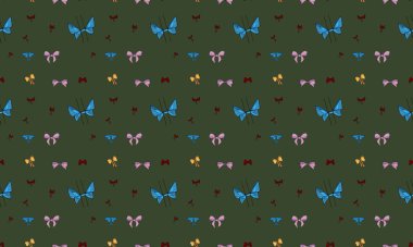 Farklı aksesuarlara sahip renkli arkaplan