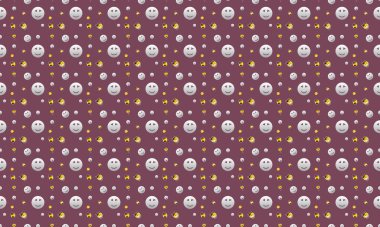 Farklı aksesuarlara sahip renkli arkaplan