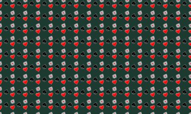 Farklı aksesuarlara sahip renkli arkaplan