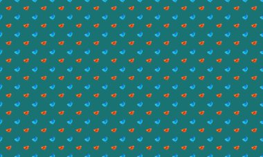 Farklı aksesuarlara sahip renkli arkaplan