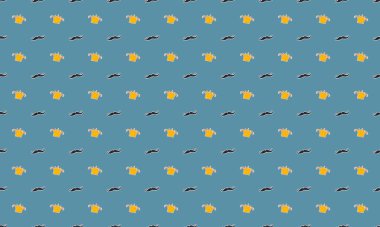 Farklı aksesuarlara sahip renkli arkaplan