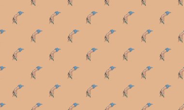 Farklı aksesuarlara sahip renkli arkaplan