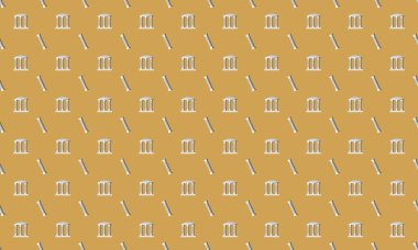 Farklı aksesuarlara sahip renkli arkaplan