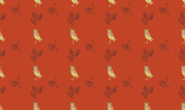 Farklı aksesuarlara sahip renkli arkaplan