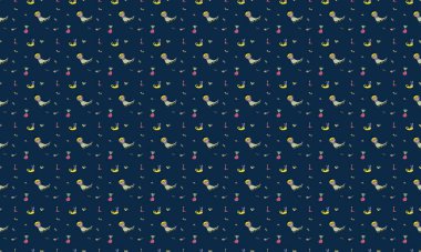 Farklı aksesuarlara sahip renkli arkaplan